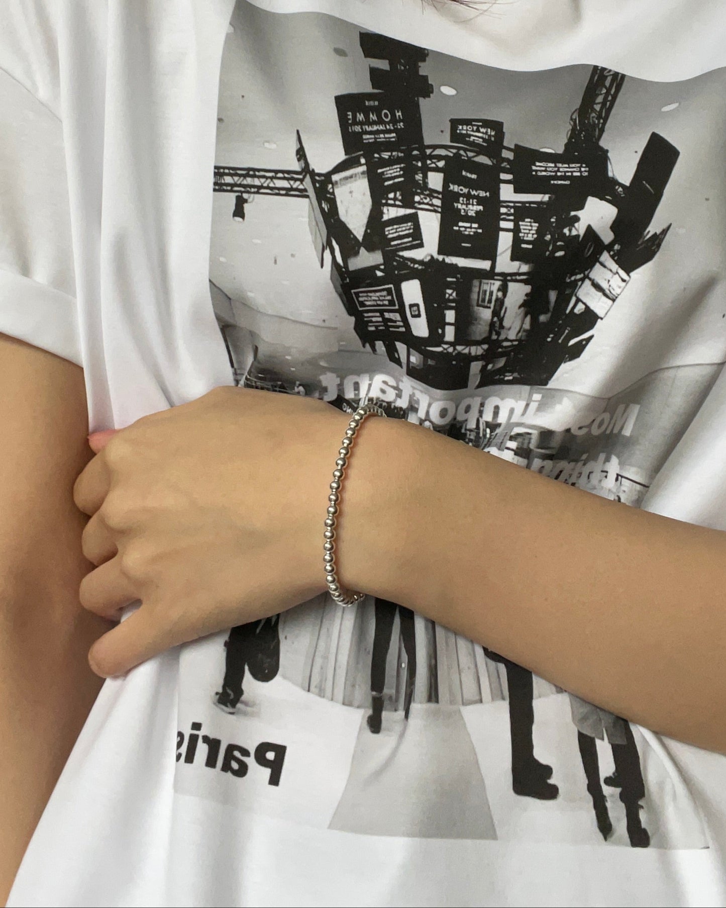 Silver Bead Bracelet