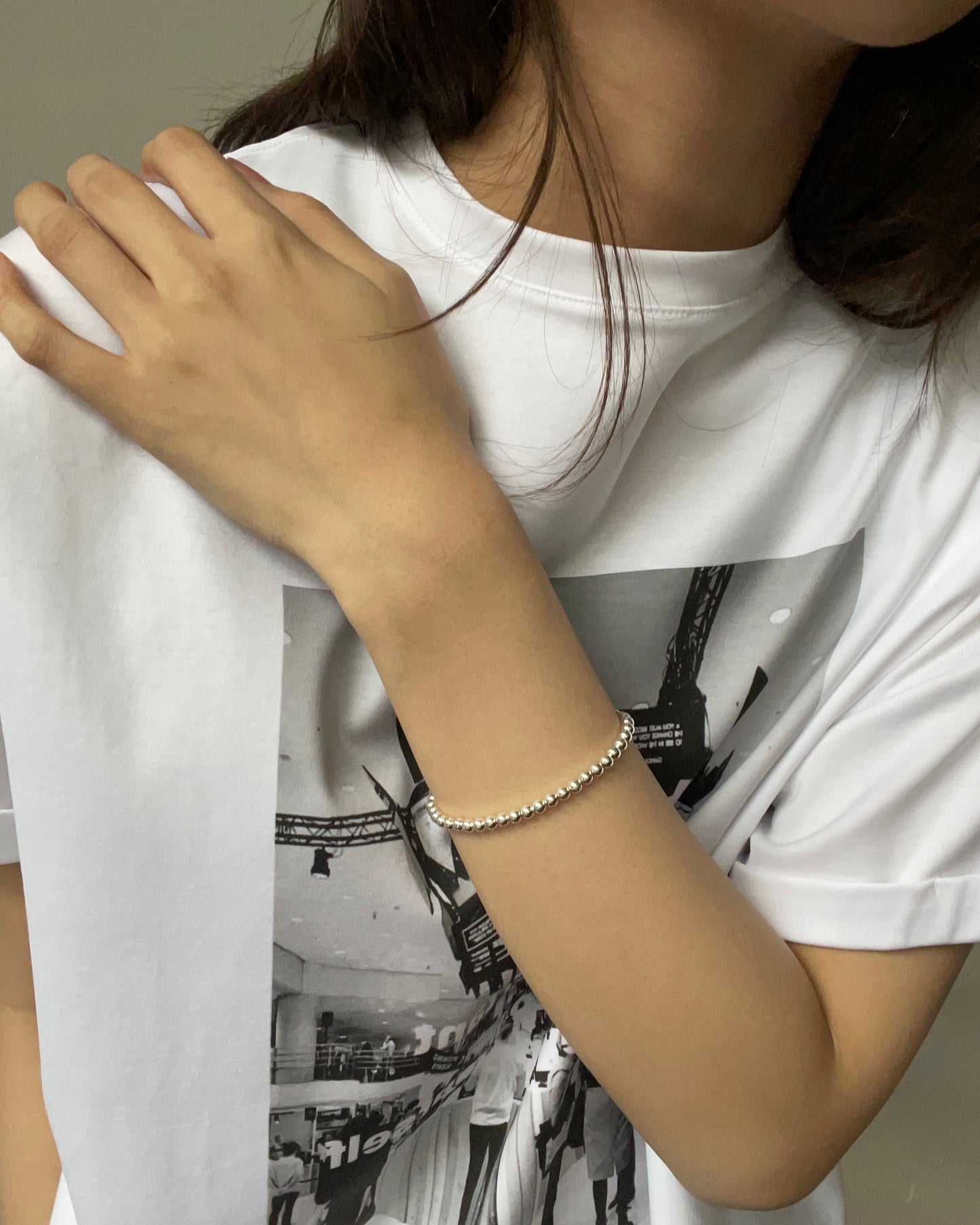 Silver Bead Bracelet