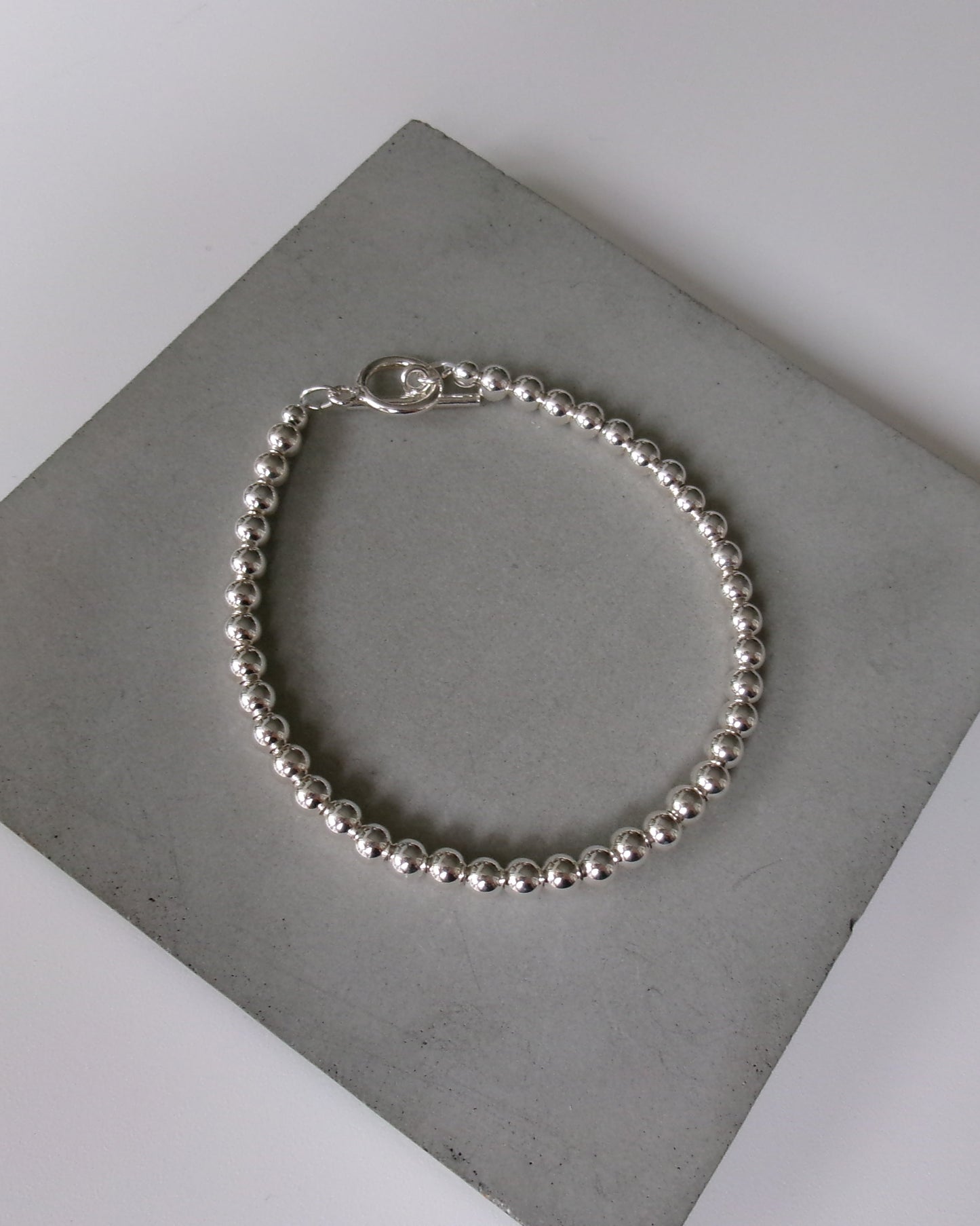 Silver Bead Bracelet