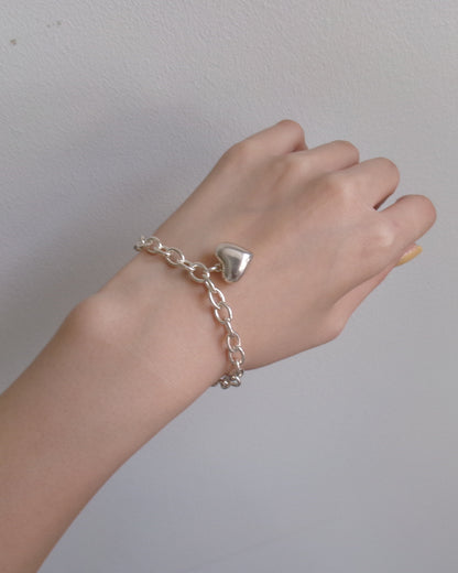Heart Link Chain Bracelet